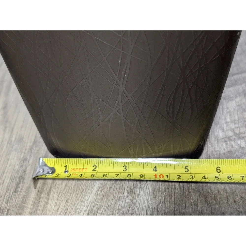 Hefty Decorative Willow Textured Plastic Wastebasket TrashCan Bronze/Brown 3.5gl